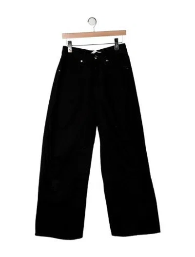Pre-owned Rùadh Mid-rise Wide Leg Jeans In Black