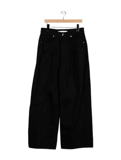 Pre-owned Rùadh Mid-rise Wide Leg Jeans In Black