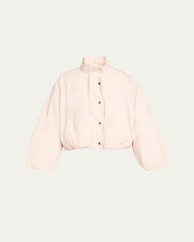 Rùadh The Aisla Cotton Blouson Jacket In Pink