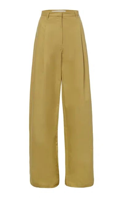 Rùadh The Albion Cotton Wide-leg Pants In Green