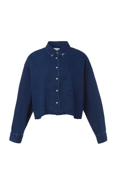 Rùadh The Allegra Cotton Shirt In Blue