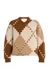 Rùadh The Ava Lambswool Sweater In Brown