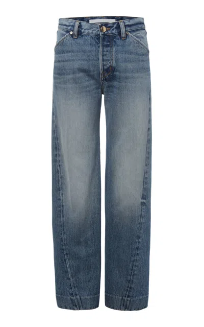 Rùadh The Bijou Rigid Mid-rise Straight-leg Jeans In Brown