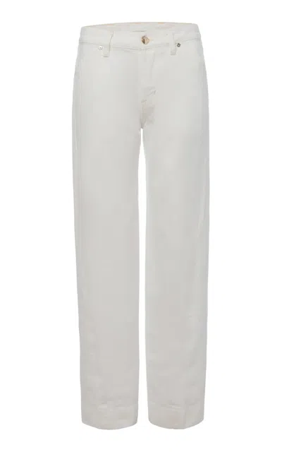 Rùadh The Bijou Rigid Mid-rise Straight-leg Jeans In White