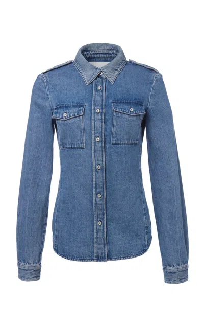 Rùadh The Blake Cotton-linen Shirt In Blue
