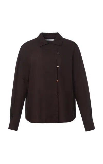 Rùadh The Bow Lightweight Wool Shirt In Brown