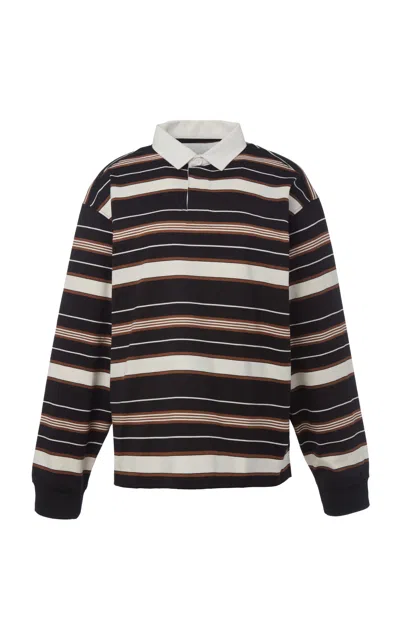 Rùadh The Boyd Rugby Cotton Shirt In Black