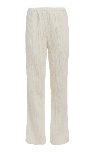 Rùadh The Cava Crepe Straight-leg Pants In Neutral
