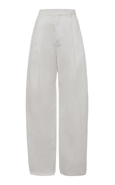Rùadh The Crewe Rigid Mid-rise Wide-leg Jeans In White