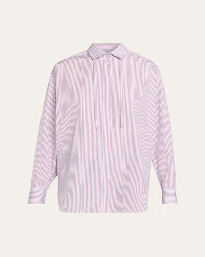Rùadh The Dune Striped Cotton Button-down Shirt In Pink