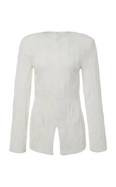 Rùadh The Edith Crepe Top In White