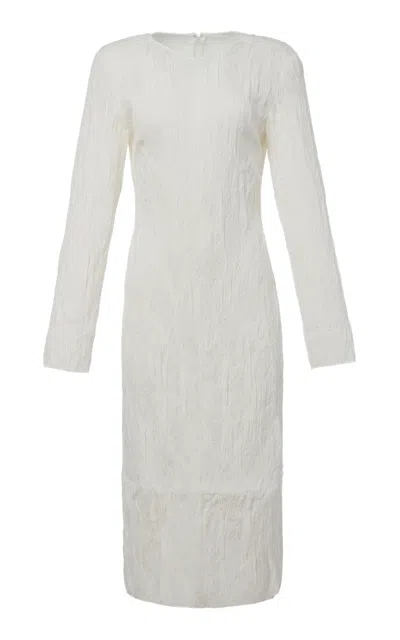 Rùadh The Ethlynn Crepe Midi Dress In White