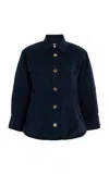 Rùadh The Etta Cotton Shirt In Navy