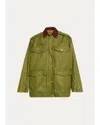 Rùadh The Ettienne Contrast Collar Utility Jacket In Green