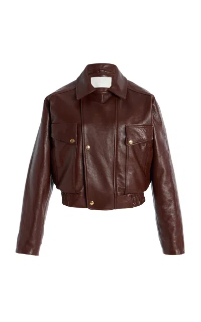 Rùadh The Haddow Leather Jacket In Brown