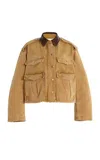 Rùadh The Henderson Oversized Cotton Jacket In Khaki