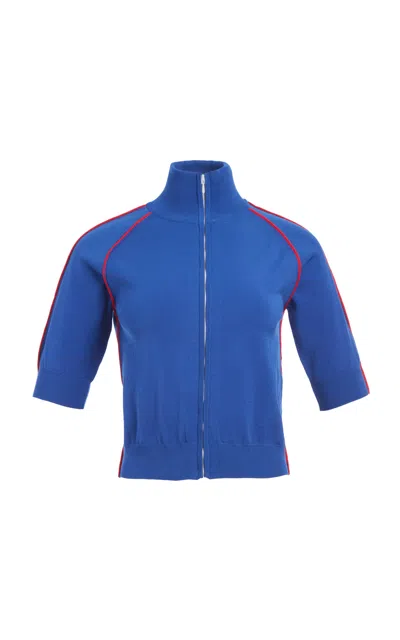 Rùadh The Joppa Jersey Jacket In Blue