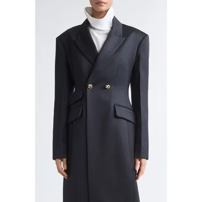 Rùadh The Ophelia Wool Coat In Black