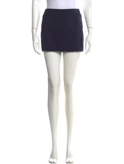 Pre-owned Rùadh Virgin Wool Mini Skirt W/ Tags In Blue/green