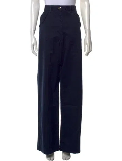 Pre-owned Rùadh Wide Leg Pants In Blue