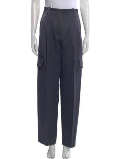Pre-owned Rùadh Wool Wide Leg Pants In Gray