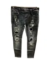 Rubberband Stretch Jeans Women's Mia Skinny Hurricane Jean In Washed Black In Black