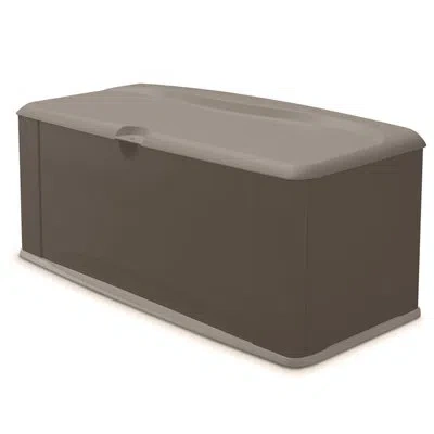 Rubbermaid 121 Gallon Plastic Deck Box In Brown
