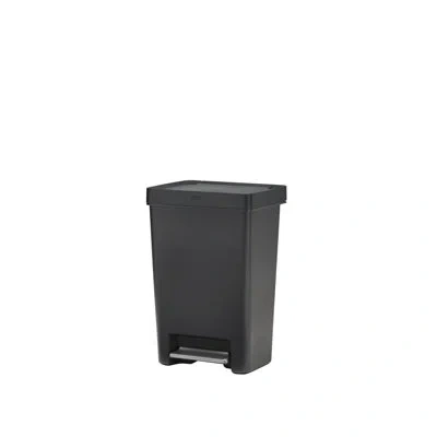 Rubbermaid 12.4 Gallon Step On Trash Can In Charcoal;anthracite