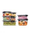 Rubbermaid Brilliance 12-pc. Round And Rectangular Leak Proof Food Storage Containers In Transparent