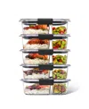 Rubbermaid Brilliance 2.85-cup Meal Prep 2-compartment Food Storage Containers, 5-pack In Transparent