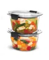 Rubbermaid Brilliance 3.47-cup Round Leak Proof Food Storage Containers, 2-pack In Transparent