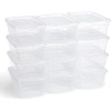 Rubbermaid Cleverstore 6 Qt Clear Storage Containers, 12 Pack, Stackable In Clear