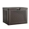 Rubbermaid Deck Box, Medium, 74 Gallon, Brown In Brown