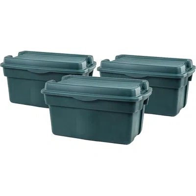 Rubbermaid Ecosense High-top Storage Totes 28 Gal Pack Of 3 Durable  Reusable, Large Plastic Storage Bins With  In Green