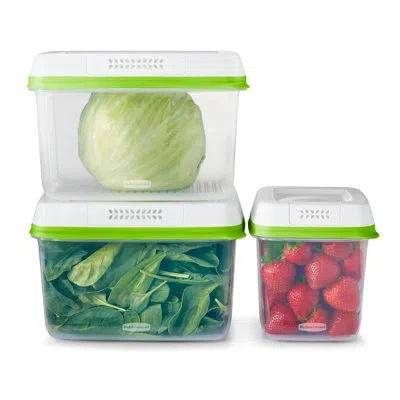 Rubbermaid Food Storage Container - Set Of 3 In Green
