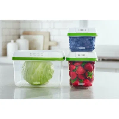 Rubbermaid Freshworks Produce Saver, Medium And Large Storage Containers, 6 Piece Set, Clear