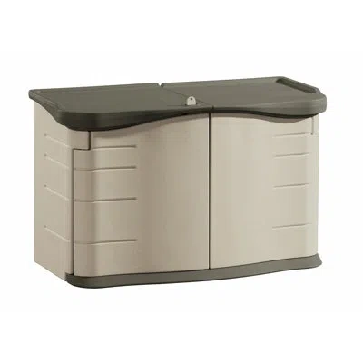 Rubbermaid Horizontal Storage Shed In Tan