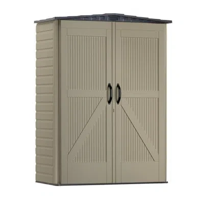 Rubbermaid Roughneck Vertical Storage Shed, Medium In Brown