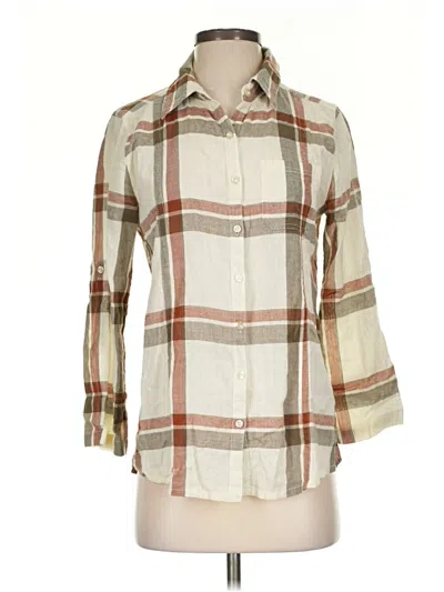 Pre-owned Rubbish 3/4 Sleeve Button Down Shirt In Brown