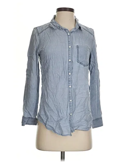 Pre-owned Rubbish Long Sleeve Button Down Shirt In Blue