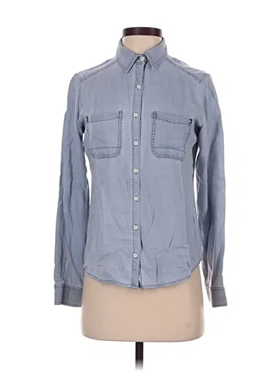 Pre-owned Rubbish Long Sleeve Button Down Shirt In Blue