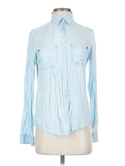 Pre-owned Rubbish Long Sleeve Button Down Shirt In Blue