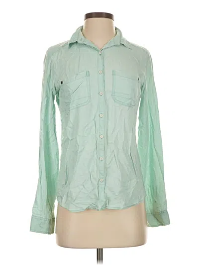 Pre-owned Rubbish Long Sleeve Button Down Shirt In Green