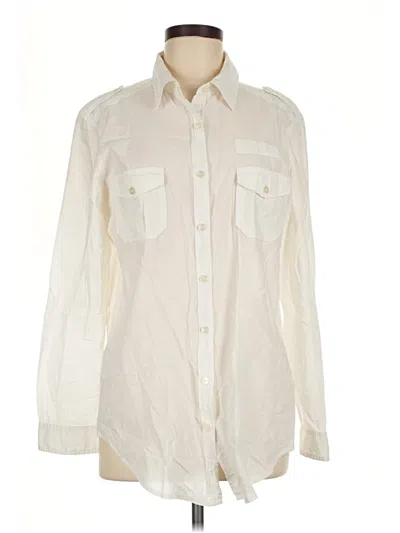 Pre-owned Rubbish Long Sleeve Button Down Shirt In Ivory