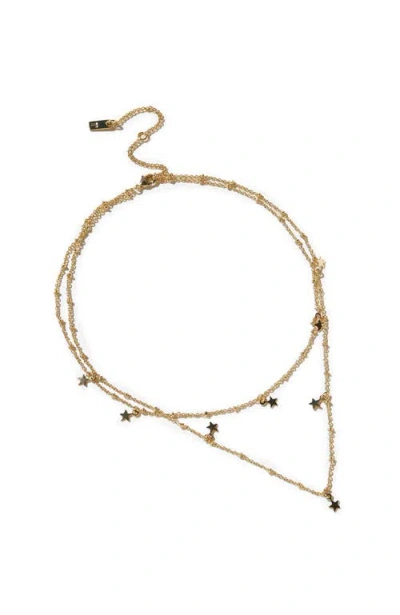 Rubi Shoes 2pk Fine Chain Necklace In Up Gold Stars