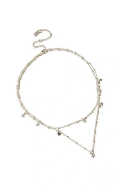 Rubi Shoes 2pk Fine Chain Necklace In Up Silver Stars