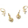 Rubi Shoes 2pk Mid Earring In Up Boho Heart Cross