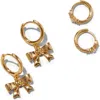 Rubi Shoes 2pk Mid Earring In Up Gold Bows