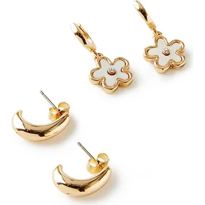 Rubi Shoes 2pk Mid Earring In Up Retro Pearlescent Flower