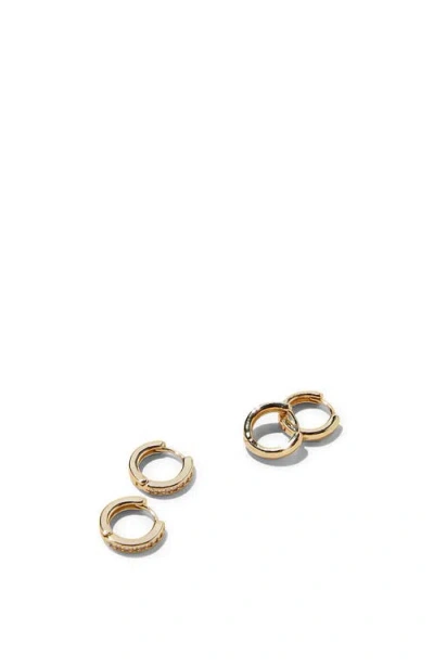 Rubi Shoes 2pk Small Earring In Up Gold Diamante